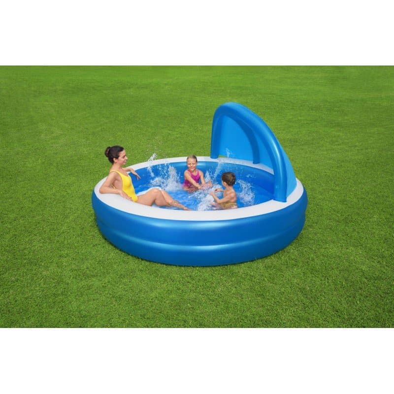 Надуваем басейн със сенник с UV защита и седалка 241х241х140см Bestway 54337 - Image 5