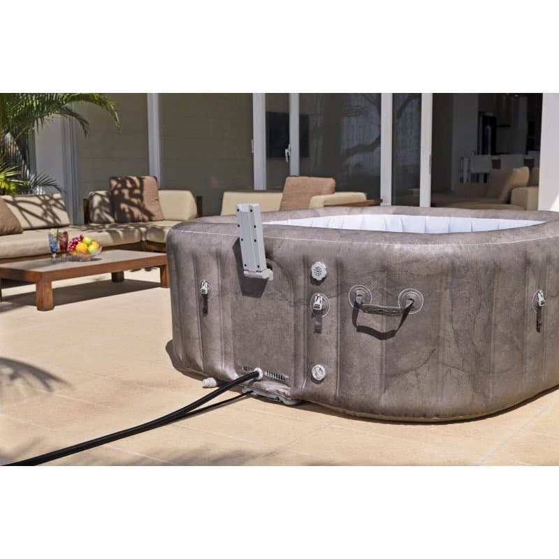 Надуваемо джакузи 1.80m x 1.80m x 71cm  Lay-Z-Spa®Rome MaxHold EnergySense UltraFit Smart AirJet 6 Brown Marble Square - Image 9