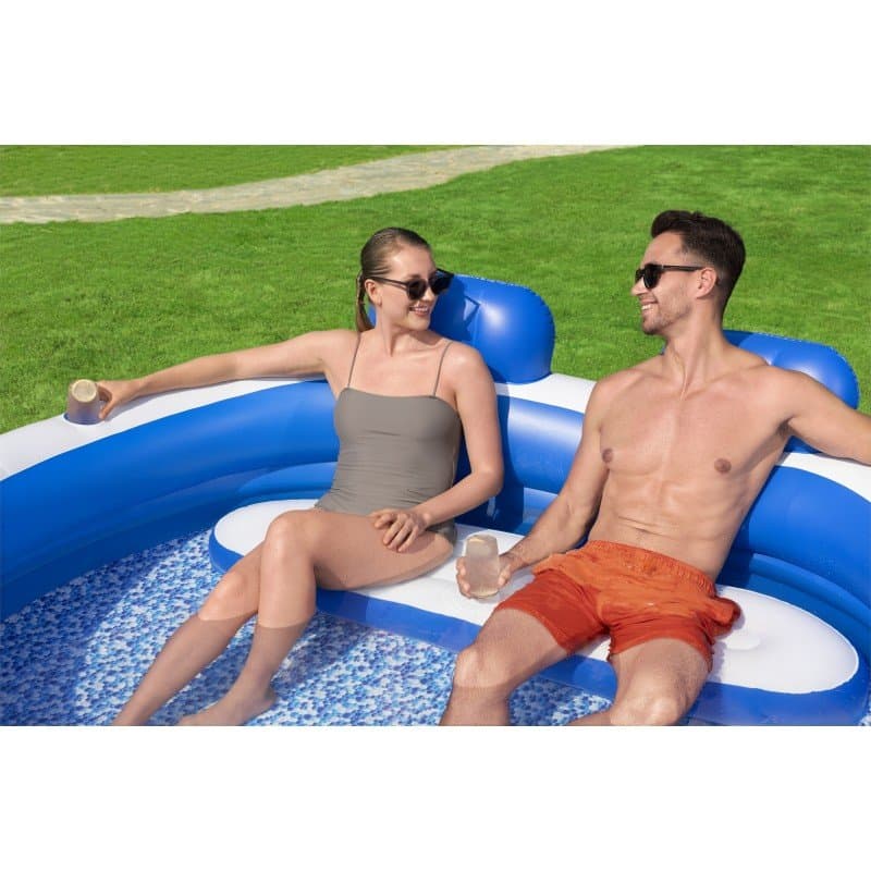 Надуваем семеен басейн Bestway H2OGO Slash Paradise 231x219x79 - Image 11