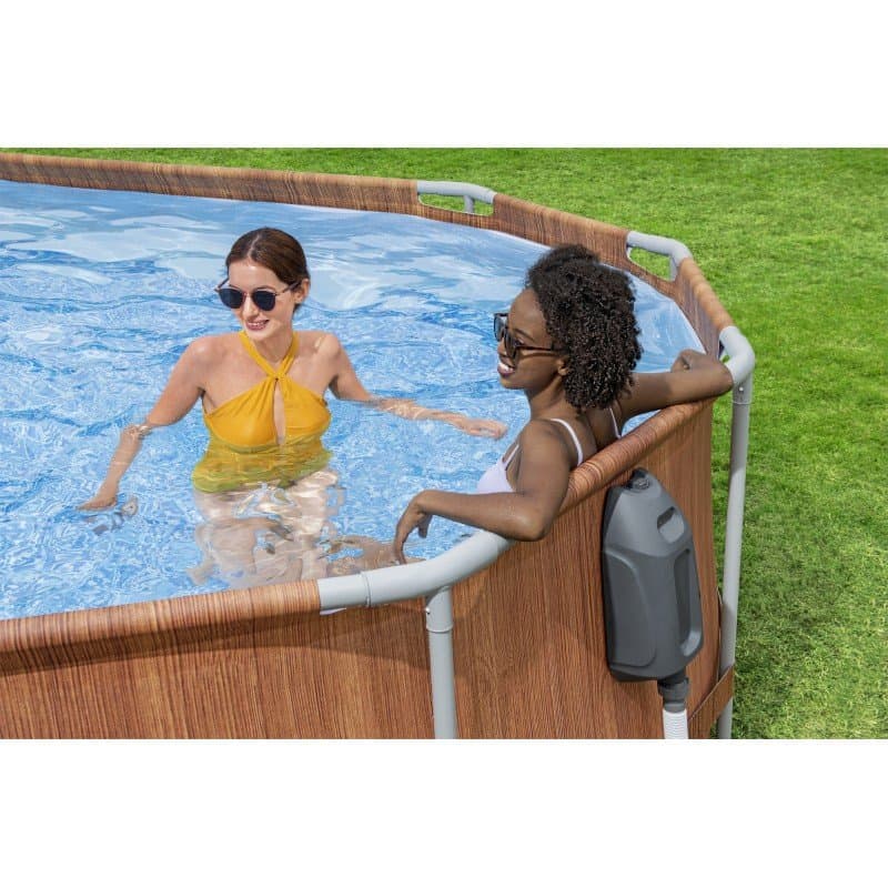 Сглобяем басейн Bestway Power Steel Jet 610х366х122см. с имитация на камък - Image 16