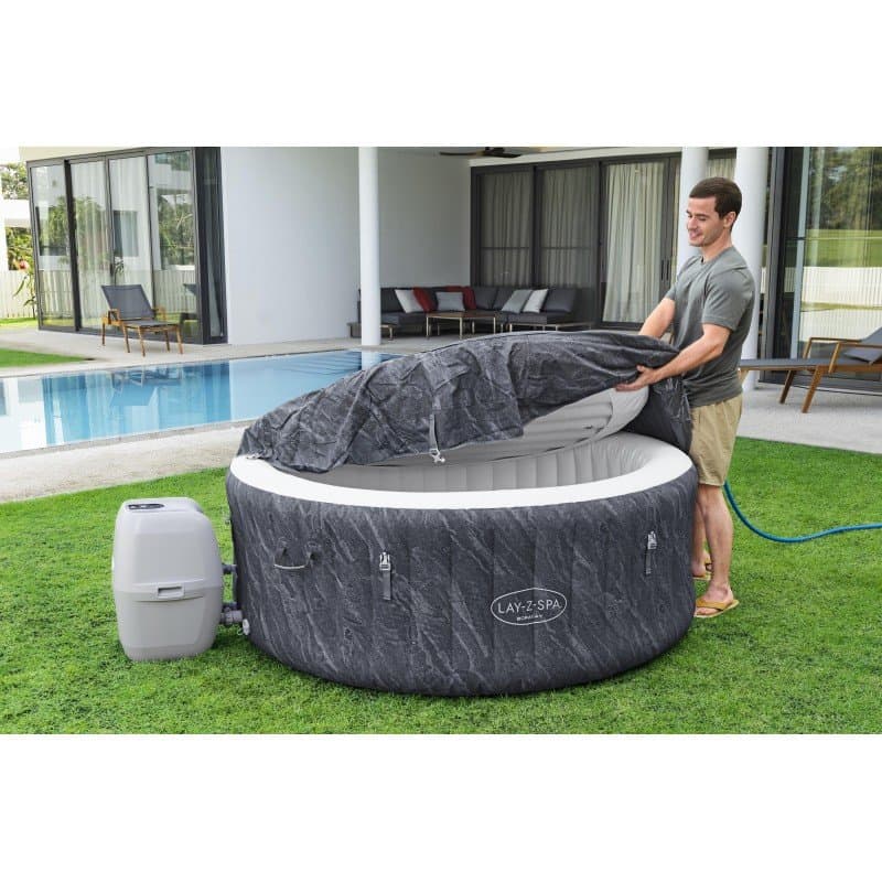 Надуваемо джакузи 1.80m x 66cm Lay-Z-Spa® Boracay Smart AirJet 4 Blue Marble Кръгло - Image 3