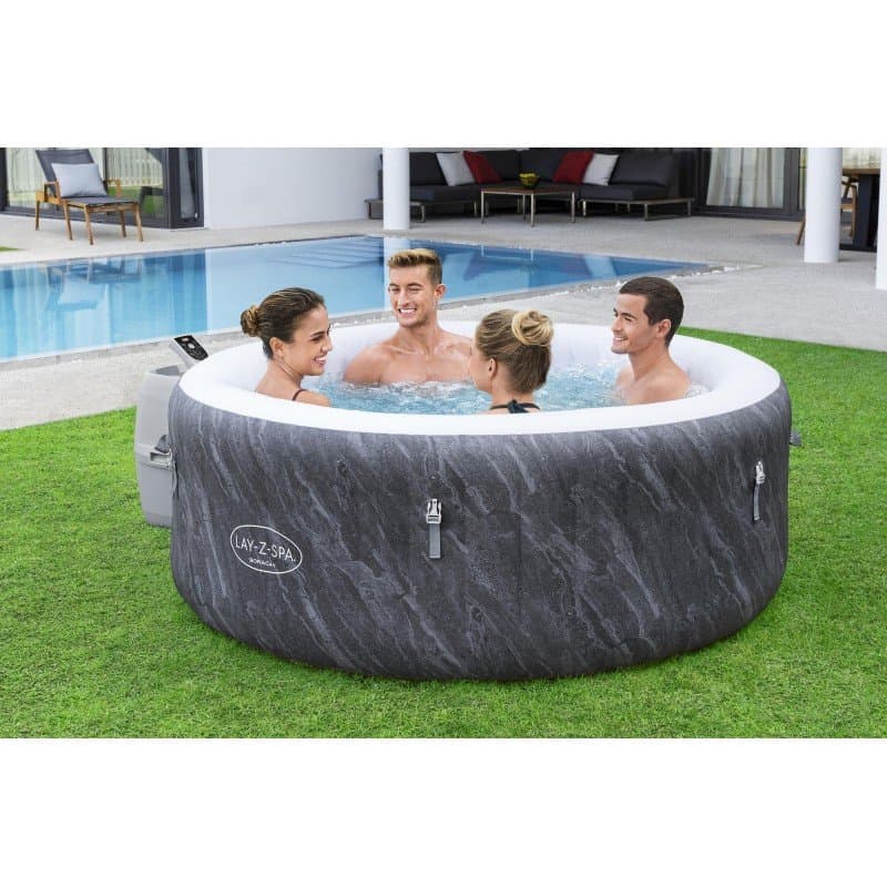 Надуваемо джакузи 1.80m x 66cm Lay-Z-Spa® Boracay Smart AirJet 4 Blue Marble Кръгло - Image 6