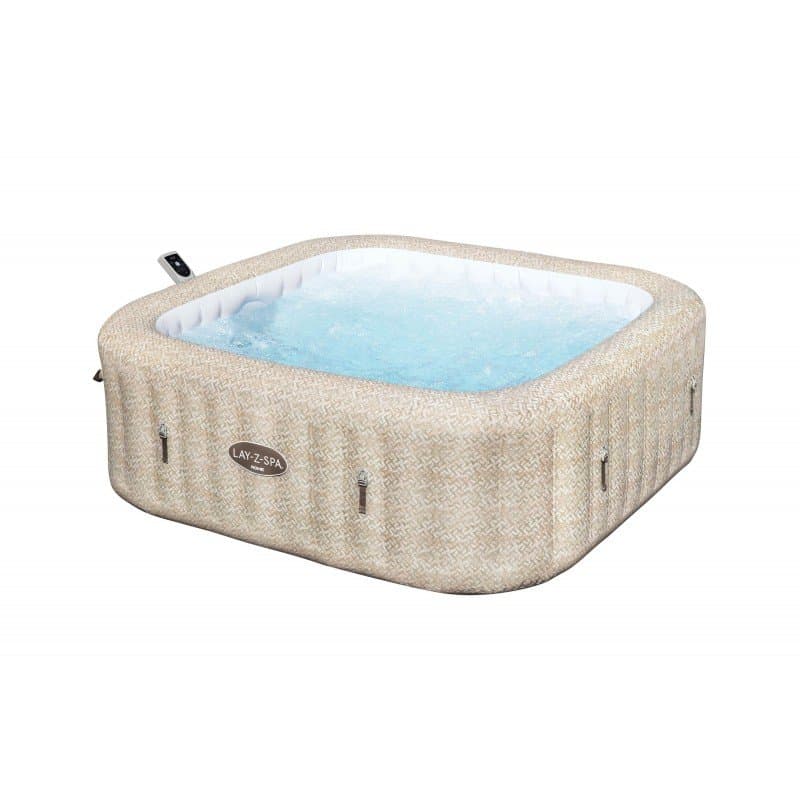 Надуваемо джакузи 2.01m x 2.01m x 71cm Lay-Z-Spa® Rome MaxHold EnergySense UltraFit Smart AirJet 7 Sand Marble Square