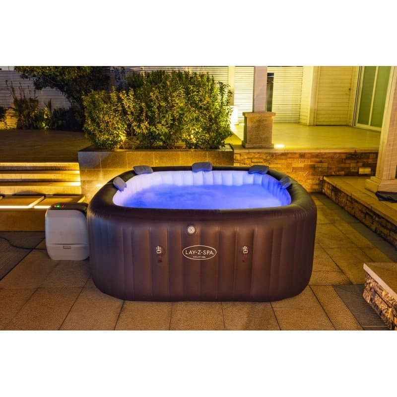 Надуваемо джакузи 2.01m x 2.01m x 80cm Lay-Z-Spa®Maldives MaxHold EnergySense Smart Luxe HydroJet Pro 7 Burgundy Square - Image 14