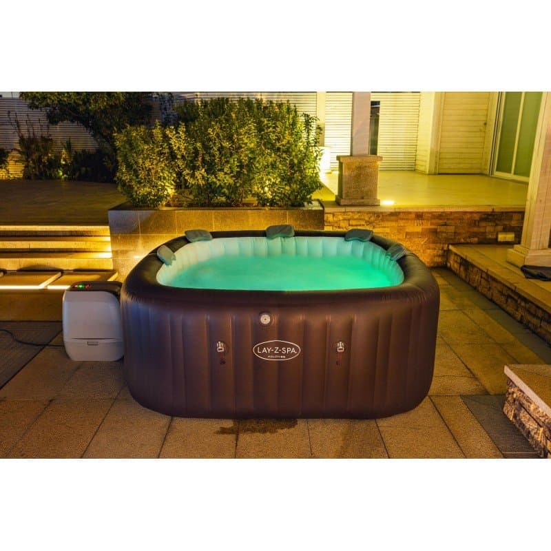 Надуваемо джакузи 2.01m x 2.01m x 80cm Lay-Z-Spa®Maldives MaxHold EnergySense Smart Luxe HydroJet Pro 7 Burgundy Square - Image 15