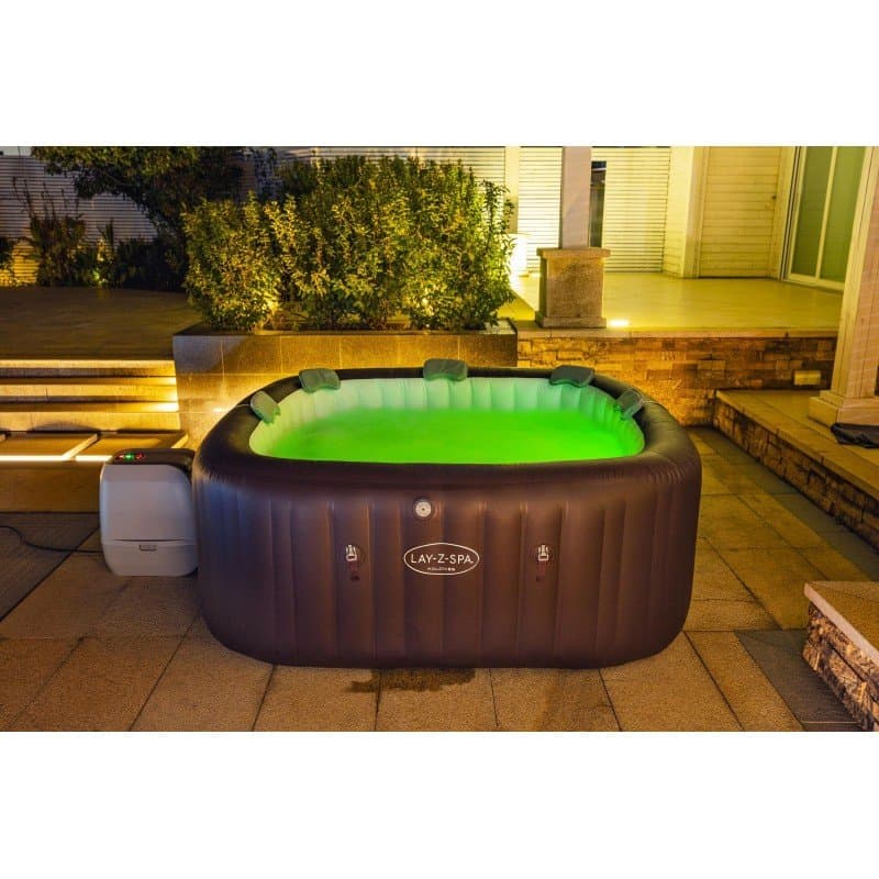 Надуваемо джакузи 2.01m x 2.01m x 80cm Lay-Z-Spa®Maldives MaxHold EnergySense Smart Luxe HydroJet Pro 7 Burgundy Square - Image 16