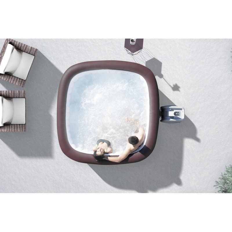 Надуваемо джакузи 2.01m x 2.01m x 80cm Lay-Z-Spa®Maldives MaxHold EnergySense Smart Luxe HydroJet Pro 7 Burgundy Square - Image 3