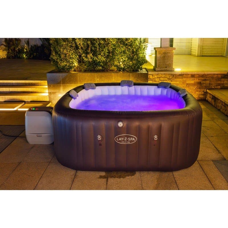 Надуваемо джакузи 2.01m x 2.01m x 80cm Lay-Z-Spa®Maldives MaxHold EnergySense Smart Luxe HydroJet Pro 7 Burgundy Square - Image 4