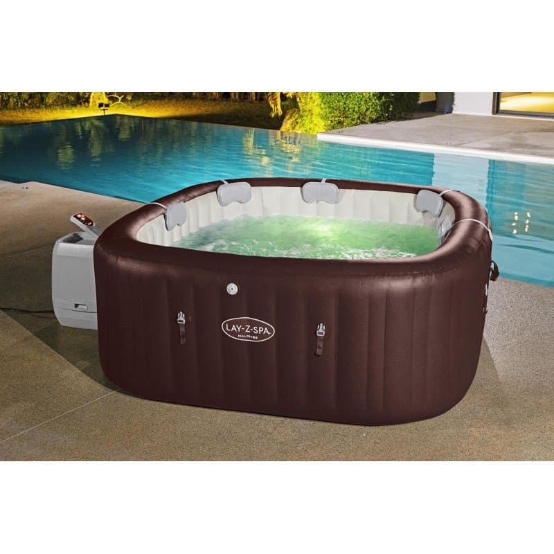 Надуваемо джакузи 2.01m x 2.01m x 80cm Lay-Z-Spa®Maldives MaxHold EnergySense Smart Luxe HydroJet Pro 7 Burgundy Square - Image 10