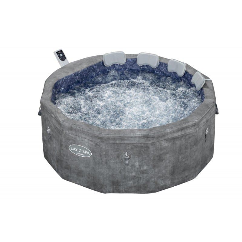 Надуваемо джакузи 1.70m x 65cm Lay-Z-Spa® Carrara ThermaCore UltraFit Smart AirJet 6 Grey Stone Round