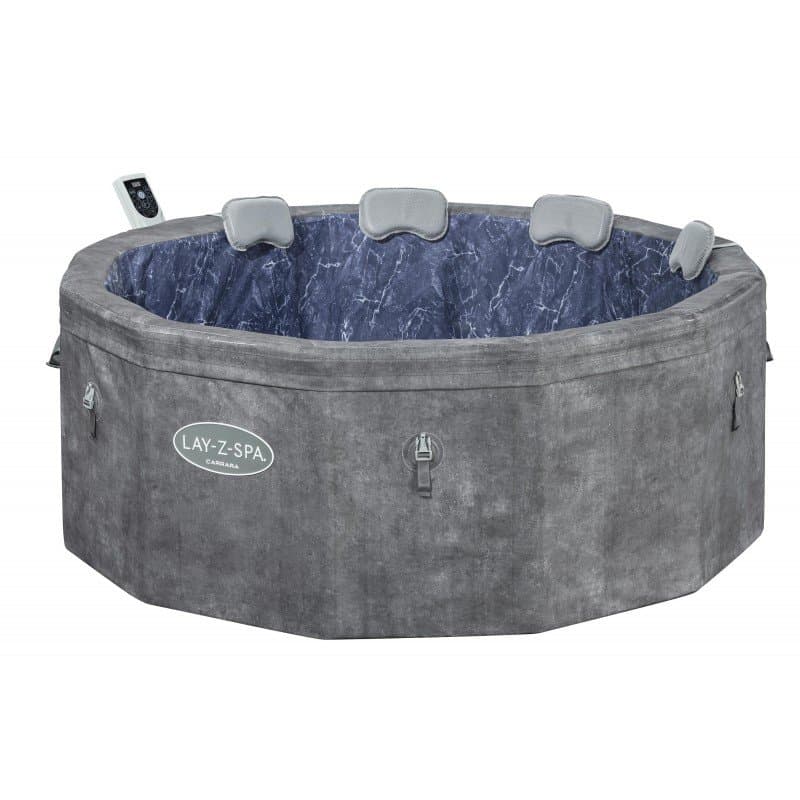 Надуваемо джакузи 1.70m x 65cm Lay-Z-Spa® Carrara ThermaCore UltraFit Smart AirJet 6 Grey Stone Round - Image 2
