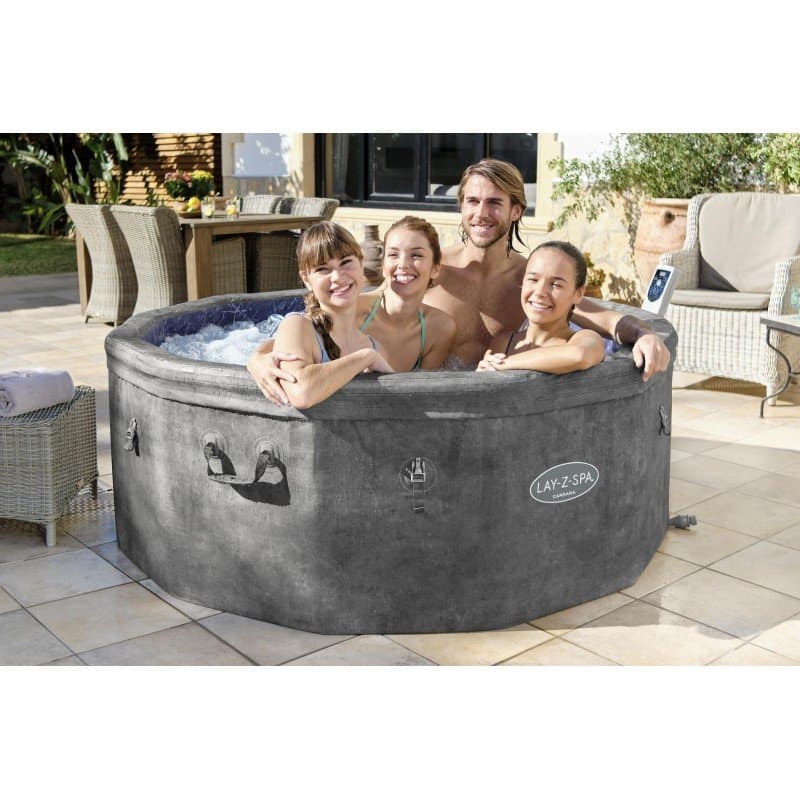 Надуваемо джакузи 1.70m x 65cm Lay-Z-Spa® Carrara ThermaCore UltraFit Smart AirJet 6 Grey Stone Round - Image 9