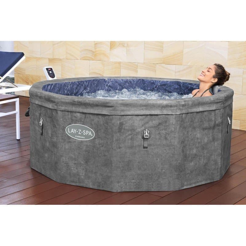 Надуваемо джакузи 1.70m x 65cm Lay-Z-Spa® Carrara ThermaCore UltraFit Smart AirJet 6 Grey Stone Round - Image 10