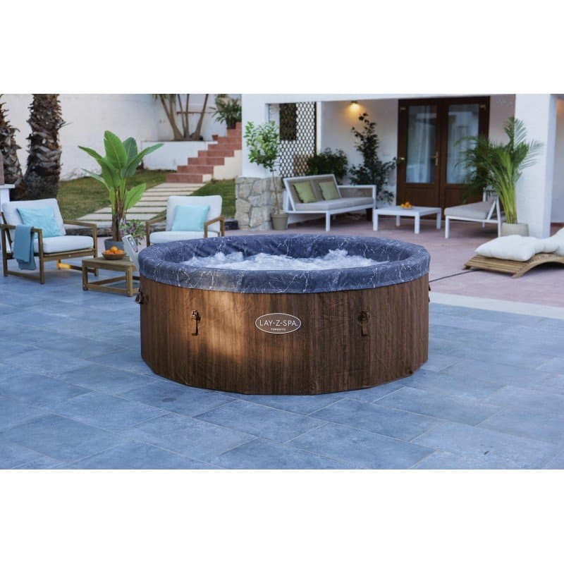 Надуваемо джакузи 1.90m x 70cm Lay-Z-Spa®Toronto ThermaCore UltraFit Smart AirJet 7 Brown Wood Round - Image 7