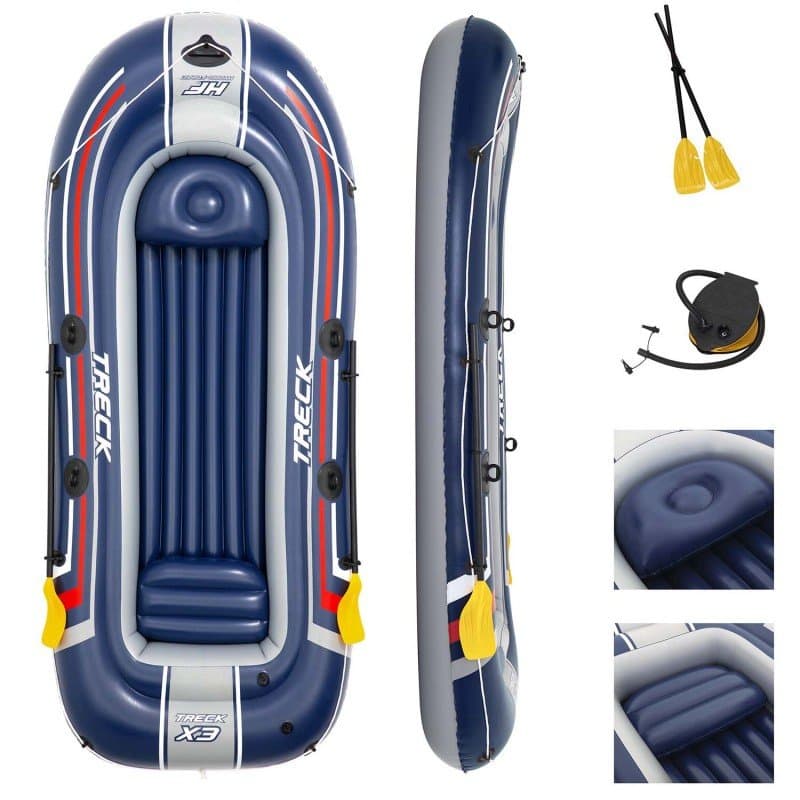 Надуваема лодка с гребла и помпа Treck X3 Bestway - Image 2